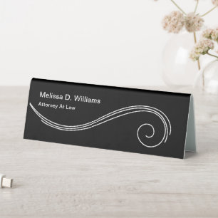 Classy Modern Attorney Office Desk Plaque Design