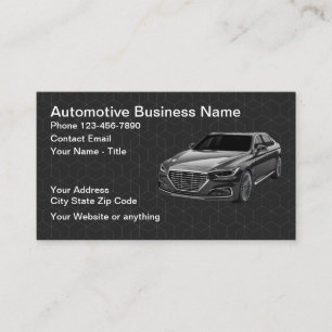 Classy Modern Automotive Business Cards