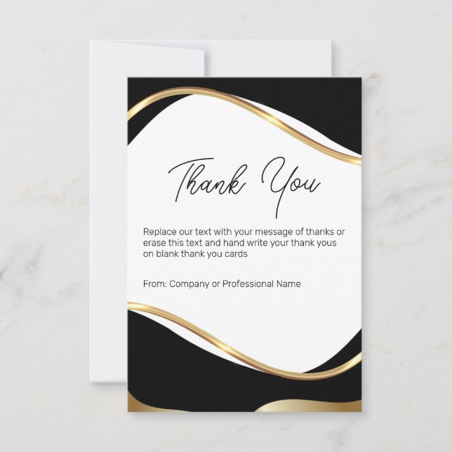 Classy Modern Business Customer Thank You Cards (Front)