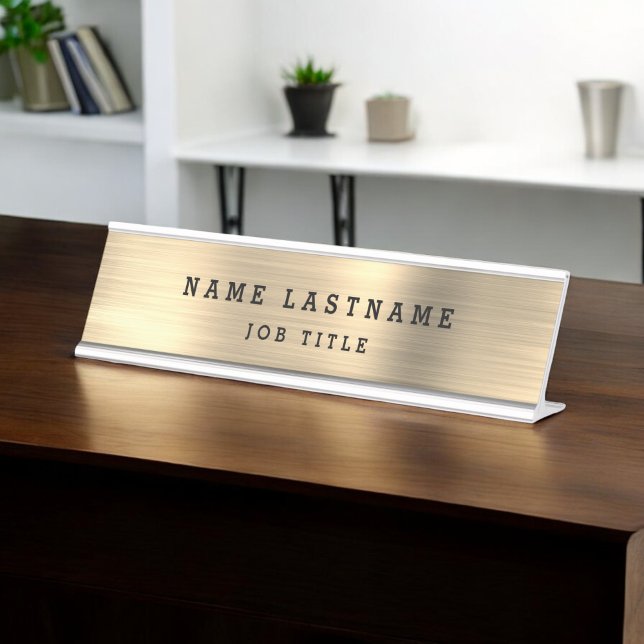 Classy Modern Executive Gold Professional  Desk Name Plate (Creator Uploaded)