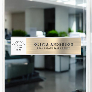 Classy Modern Executive Gold Professional  Door Sign