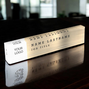 Classy Modern Executive Gold Professional Nameplate