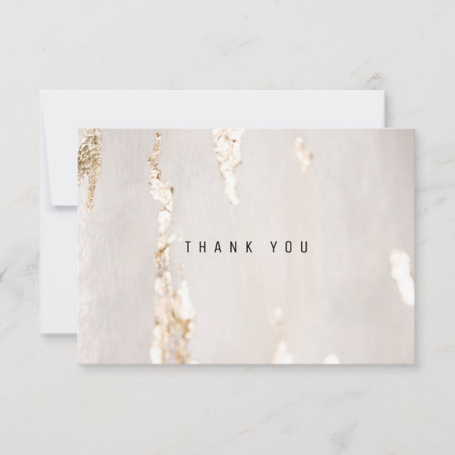 Classy Modern Gold Foil Business Thank You Card (Front)