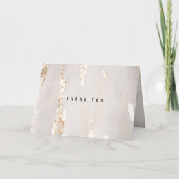 Classy Modern Gold Foil Folded Business Thank You Card