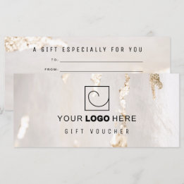 Classy Modern Gold Foil Gift Voucher/Certificate
