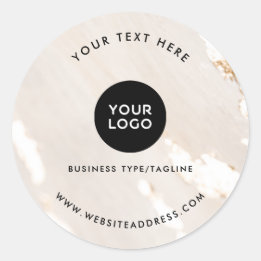 Classy Modern Gold Foil Professional Business Classic Round Sticker