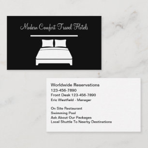 Classy Modern Hotel Travel Business Cards
