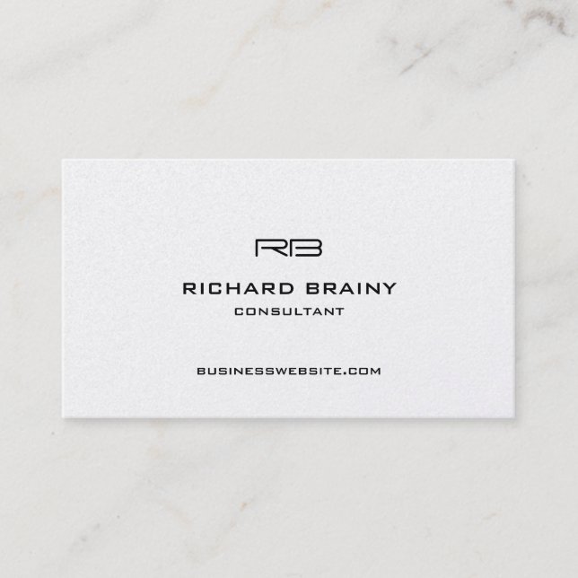 Classy Modern Monogram Business Card (Front)
