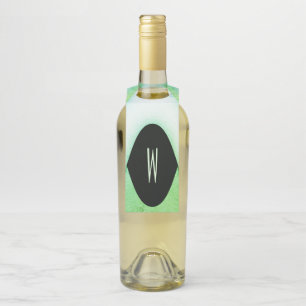 Classy Modern Monogrammed Design Bottle Tag