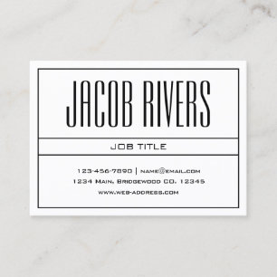 Classy Modern Professional Black & White Business Card