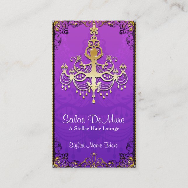 Classy Modern Sophisticated Designer Salon Appointment Card (Front)