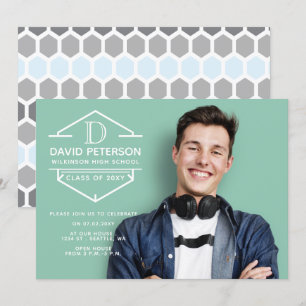 Classy Modern Stylish Elegant Photo Graduation Invitation