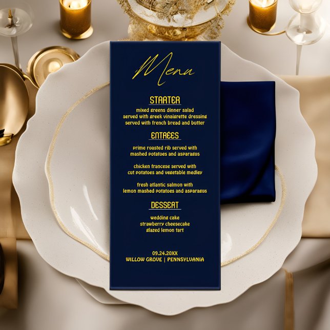 Classy Modern Wedding Menu - Savour the Flavours (Creator Uploaded)