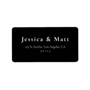 Classy Modern Wedding Return Address Label