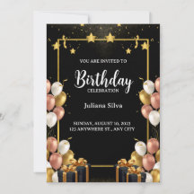 Classy Moments Birthday Celebration Invitation