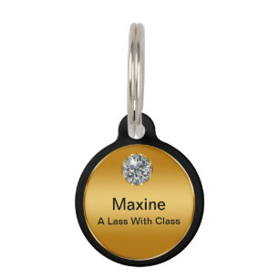 Classy Monogram Dog Tag