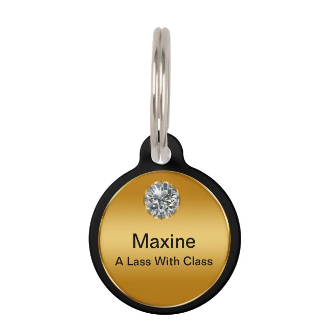 Classy Monogram Dog Tag (Front)