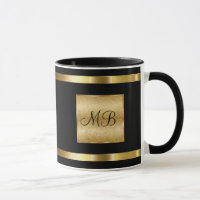 Classy Monogram Gold And Black Colour