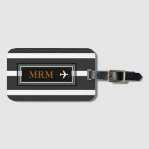 Classy Monogram Initials Traveller Luggage Tag