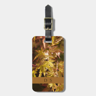 Classy Monogram Japanese Maple Luggage Tag