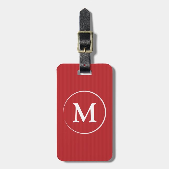 Classy Monogram Luggage Tag (Front Vertical)