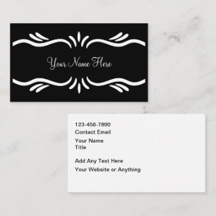 Classy Monogram Name Drop Business Cards