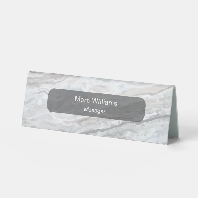 Classy Monogram Professional Editable Desk Plaque (Front)