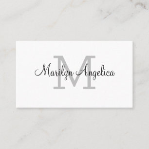 Classy Monogram Two Side Business Card