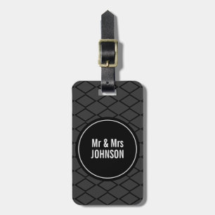 Classy Mr and Mrs travel luggage tag for couples