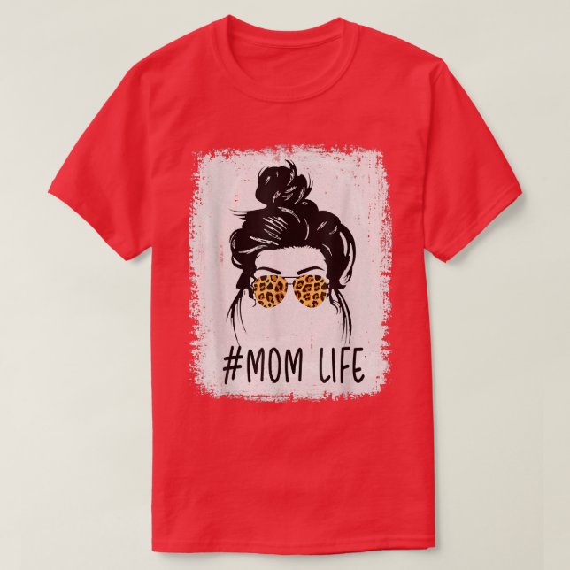 Classy Mum Life with Leopard Pattern Shades Cool M T-Shirt (Design Front)