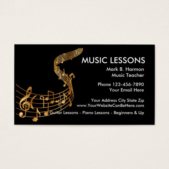 Classy Music Lessons Business Card