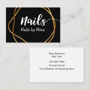 Classy Nail Tech Manicurist Business Cards