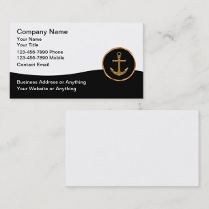 Classy Nautical Marine Boat Anchor Business Cards