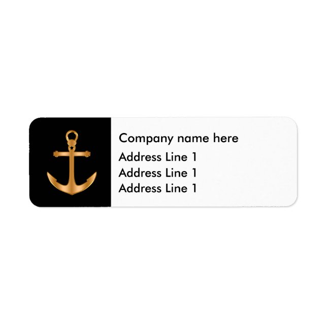 Classy Nautical Office Bulk Return Address Labels  (Front)