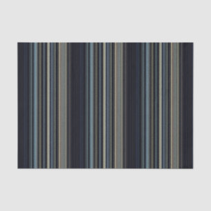 Classy Navy and Gold Multicolor Stripes  Tissue Paper