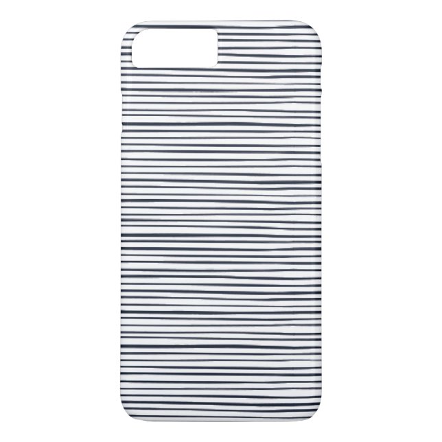 Classy Navy Watercolor Stripes Case-Mate iPhone Case (Back)
