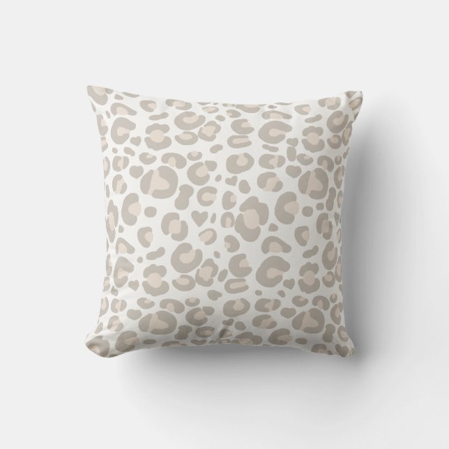 Classy Neutral Animal Cheetah Print Cushion (Front)