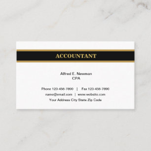 Classy New Accountant CPA Business Card