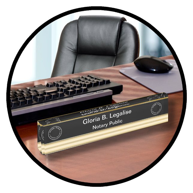 Classy Notary Executive Desk Name Plates (Creator Uploaded)