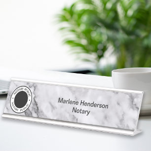Classy Notary Public Emblem Officec Desk Name Plate
