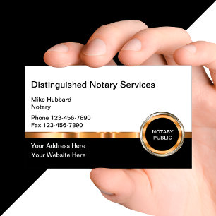 Classy Notary Public Services Business Card