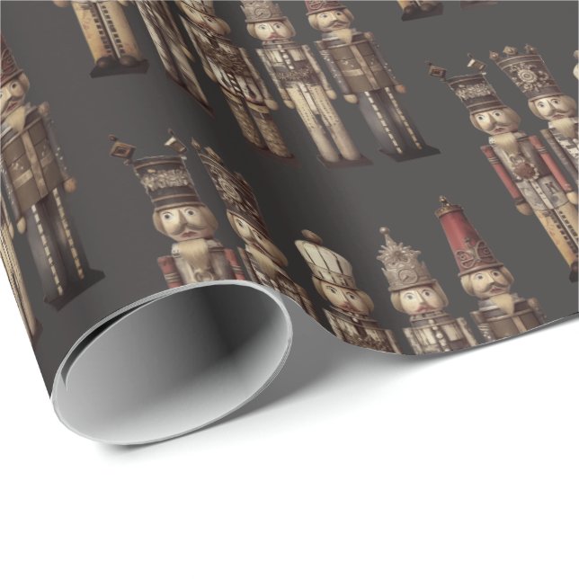 Classy Nutcracker Soldiers Traditional Wrapping Paper (Roll Corner)