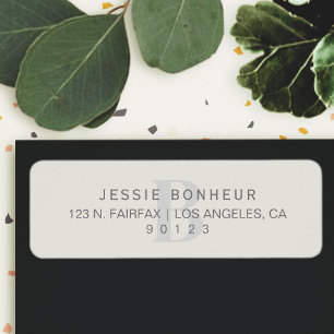Classy Off-White Light Grey Return Address