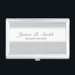 Classy Office Business Administrative Corporate Business Card Holder<br><div class="desc">Elegant one of a kind marketing, promotion, advertising professional gift for business, offices and for personal use. Custom name, www, simple pattern with soft delicate colours. Nice businesses gift for repeat customers. Easy custom design with space for your logo. Promotional business supplies gifts for business collection with lavender colour by...</div>