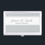 Classy Office Business Administrative Corporate Business Card Holder<br><div class="desc">Elegant one of a kind marketing, promotion, advertising professional gift for business, offices and for personal use. Custom name, www, simple pattern with soft delicate colours. Nice businesses gift for repeat customers. Easy custom design with space for your logo. Promotional business supplies gifts for business collection with lavender colour by...</div>