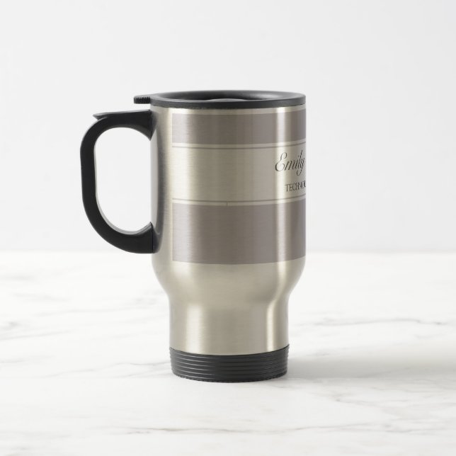 Classy Office Business Administrative Corporate Travel Mug (Left)