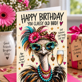 Classy Old Bird Card