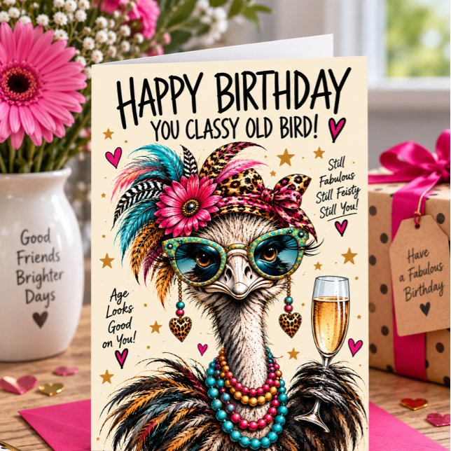 Classy Old Bird Card (Creator Uploaded)
