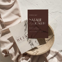 Classy Old Money Chocolate Brown Retro Wedding 