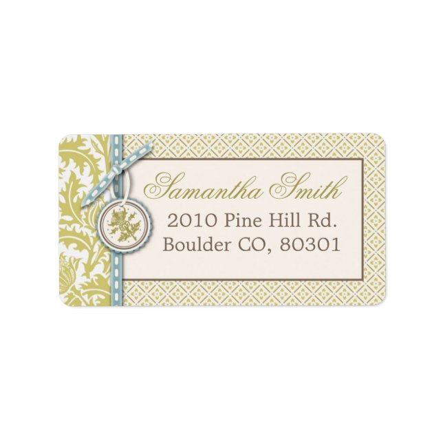 Classy Olive Address Label (Front)